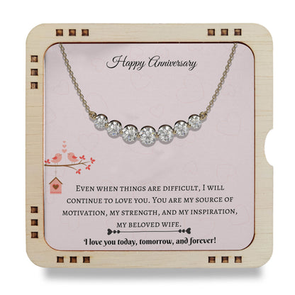Gold Plated Necklace beloved wife - I will continmy18Kue to love you